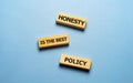 Honesty Is The Best Policy Message on wooden blocks. Concept Image Royalty Free Stock Photo
