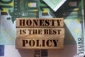 Honesty is the best policy - phrase words on a wooden block. Business concept Royalty Free Stock Photo