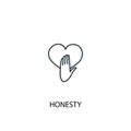 Honesty concept line icon. Simple Royalty Free Stock Photo
