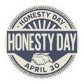 Honesty Day stamp Royalty Free Stock Photo