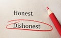 Honesty and Dishonesty