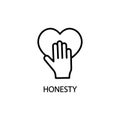 Honesty icon. Simple element illustration. honesty concept symbol design. Can be used for web and mobile. Royalty Free Stock Photo