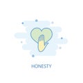 Honesty line concept. Simple line icon Royalty Free Stock Photo