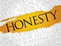 Honesty word cloud Royalty Free Stock Photo