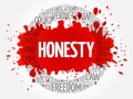 Honesty word cloud Royalty Free Stock Photo
