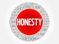 Honesty word cloud Royalty Free Stock Photo