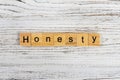 HONESTY word made with wooden blocks concept