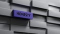 HONESTY word made with wooden building blocks Royalty Free Stock Photo