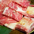 Honetsuki Karubi, Rib-on-bone It is the least fat red meat Royalty Free Stock Photo