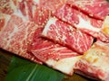 Honetsuki Karubi, Rib-on-bone It is the least fat red meat Royalty Free Stock Photo