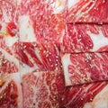 Honetsuki Karubi, Rib-on-bone. It is the least fat red meat. Food Background Royalty Free Stock Photo