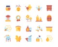 Honey, Apiary, Beekeeping colorful icon set