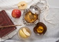 Honey with apple for Rosh Hashanah