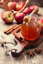 Honey, apples, spices (toning) Royalty Free Stock Photo