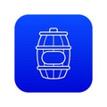 Honey barrel icon blue vector Royalty Free Stock Photo