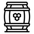 Honey barrel icon outline vector. Bee nectar Royalty Free Stock Photo