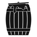 Honey barrel icon, simple style