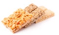 Honey bars with peanuts, sesame and sunflower seeds Royalty Free Stock Photo