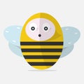 Honey bee baby with blue wings Royalty Free Stock Photo