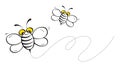 Honey Bee Flying Royalty Free Stock Photo