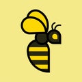 Honey bee icon. Honey flying bee. Insect.bugs, insects and arachnids Flat style vector illustration