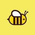 Honey bee icon. Honey flying bee. Insect.bugs, insects and arachnids Flat style vector illustration Royalty Free Stock Photo