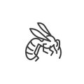 Honey bee line icon Royalty Free Stock Photo