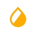 Honey bee logo template, pebble symbol illustration, orange water icon design, oil drop logo vector Royalty Free Stock Photo