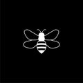 Honey bee modern logo icon isolated on dark background Royalty Free Stock Photo