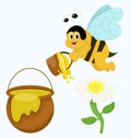 Honey Bee Set Royalty Free Stock Photo