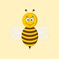 Honey Bee Simple Minimal Vector Illustration