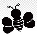 Honey bee or wasp flat icon for apps and websites