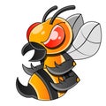 Honey bee or wasp flat vector icon for apps Royalty Free Stock Photo