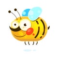 Honey Bee on white background vector illustration