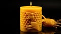 honey beeswax candle