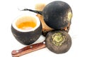 Honey and black radish close-up. Royalty Free Stock Photo