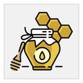 Honey bottle category icon - Traditional Russian sweets and Candy.