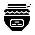 Honey bottle glyph icon vector symbol illustration