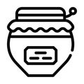 Honey bottle line icon vector symbol illustration