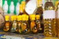 Honey bottle and liquor with snake traditional tropical drink in