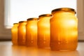 Honey in bottles Royalty Free Stock Photo