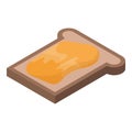 Honey on bread icon, isometric style Royalty Free Stock Photo