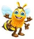 Honey Bumble Bee Cartoon Bumblebee Cute Mascot Royalty Free Stock Photo