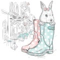 Honey Bunny in a boot. Fashion & Style. Cute.