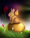 Honey bunny Easter greeting card