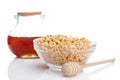 Honey and cheerios Royalty Free Stock Photo