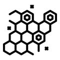 Honey comb icon outline vector. Nectar bee Royalty Free Stock Photo