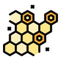 Honey comb icon vector flat Royalty Free Stock Photo