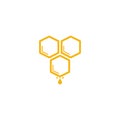 Honey comb logo vector icon concept Royalty Free Stock Photo