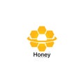 Honey comb logo vector icon concept Royalty Free Stock Photo